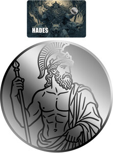 Monnaie HADES 1/500 Oz Platine 25$ Liberia 2026 (PRÉCOMMANDE)