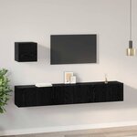 vidaXL Ensemble meuble TV 4 Pièces Chêne noir 60 x 30 x 30 cm