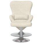 vidaXL Fauteuil œuf 2 Pièces Crème 63 x 73 x 90 cm Velours