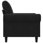 vidaXL Fauteuil Noir 60 cm Velours