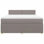 vidaXL Sommier à lattes de lit avec matelas Taupe 180x200 cm Tissu