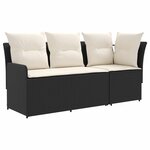 vidaXL 2 pc Sofa de jardin avec accoudoirs et sofa d'angle Rotin PE