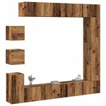 vidaXL Ensemble de meuble TV mural 9 Pièces vieux bois bois d'ingénierie