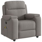 vidaXL Fauteuil de massage inclinable Taupe Tissu