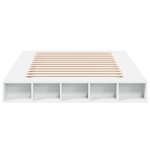 vidaXL Cadre de lit sans matelas blanc 140x200 cm
