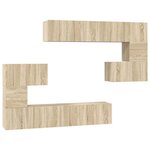 vidaXL Ensemble de meubles TV 8 Pièces Chêne sonoma Bois d'ingénierie
