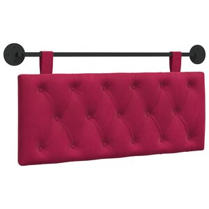 vidaXL Tête de lit suspendue Bordeaux Velours
