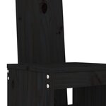 vidaXL Ensemble de bar de jardin 9 Pièces noir bois de pin massif