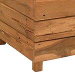 vidaXL Lit surélevé 50x40x72 cm bois de teck recyclé et acier