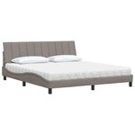 vidaXL Lit avec matelas taupe 180x200 cm tissu