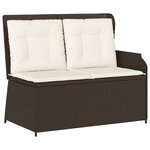 vidaXL Salon de jardin 5 Pièces avec coussins Marron Résine tressée