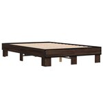 vidaXL Cadre de lit sans matelas chêne marron 135x190 cm