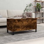 vidaXL Table basse Chêne fumé 90x44 5x45 cm Bois d'ingénierie