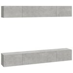vidaXL Meubles TV muraux 4 Pièces Gris béton 100x30x30 cm