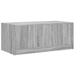 vidaXL Table basse avec portes en verre sonoma gris 102x50x42 cm