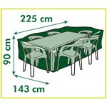 Nature Housse de mobilier de jardin tables rectangulaires 225x143x90cm