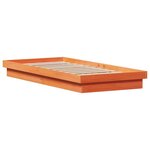 vidaXL Cadre de lit à LED sans matelas 100x200 cm bois massif