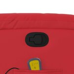 vidaXL Fauteuil de massage inclinable rouge similicuir