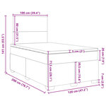 vidaXL Sommier à lattes de lit avec matelas Bleu 120x200 cm Tissu
