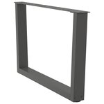 vidaXL Pieds de table basse en forme de V  2 pièces  anthracite  70 x (42-43 3) cm  acier