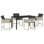 vidaXL Ensemble de salle à manger pour jardin 5 Pièces Gris clair