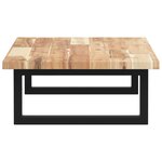 vidaXL Étagère de vasque murale acier et bois massif d'acacia