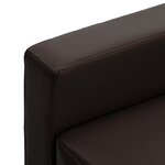 vidaXL Canapé à 3 places Marron Similicuir
