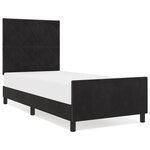 cadre de lit vidaXL Noir 90x200 cm Velours