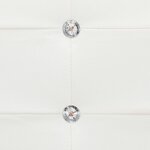 vidaXL Cadre de lit sans matelas blanc similicuir 90x200 cm