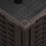 vidaXL Jardinière à roulettes marron 80x50x54 cm PP