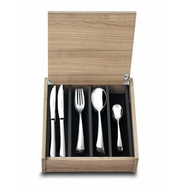 LA TABLE D'ALBERT Ménagere 48 pces Inox ELEGANCE - coffret en bois