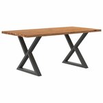 vidaXL Table à manger marron clair bois de chêne massif rectangulaire