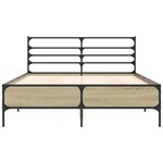 vidaXL Cadre de lit sans matelas chêne sonoma 135x190 cm