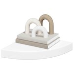 vidaXL Étagère d'angle flottante blanc 25x25x3 8 cm MDF