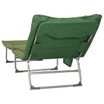 vidaXL Transat pliant avec coussin Vert foncé
