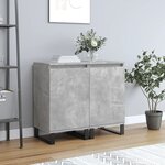 vidaXL Buffets 2 Pièces gris béton 40x35x70 cm bois d'ingénierie