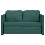 vidaXL Canapé-lit 2 en 1 vert foncé 112x174x55 cm tissu