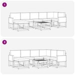 vidaXL Ensemble de canapés d'extérieur 8 Pièces Naturel et Anthracite