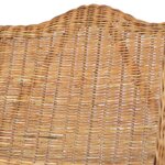 vidaXL Canapé avec coussin Marron clair Rotin naturel et lin