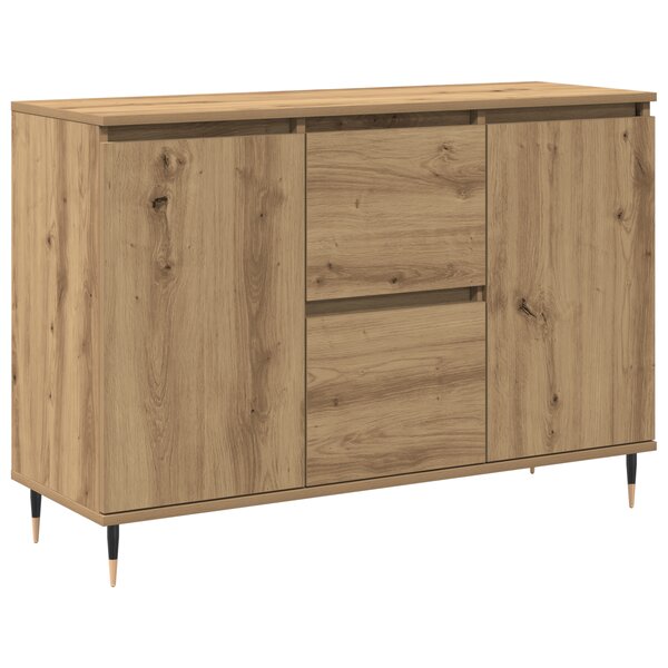 Buffet vidaXL avec portes et tiroirs Chêne Artisan 101 5x35x70 cm