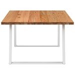 vidaXL Table à manger marron clair bois de chêne massif rectangulaire