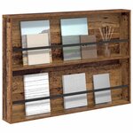 vidaXL Étagère à magazines avec étagère Bois ancien 100 x 12 x 70 cm