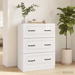 vidaXL Armoire à tiroirs Blanc brillant 66 x 34 5 x 87 cm