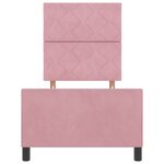 vidaXL Cadre de lit avec tête de lit Rose 80 x 200 cm Velours