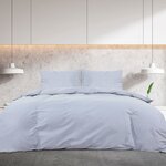 vidaXL Ensemble de housse de couette Gris 200x200 cm Coton