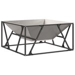 foyer vidaXL Carré 80x80x40 cm en acier résistant aux intempéries