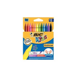 Pochette de 12 crayons plastique BIC Kids PLASTIDECOR