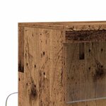 Buffet vidaXL avec lumières LED Bois ancien 60x37x100 cm