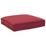 vidaXL Coussin de palette rouge vin pour siège  80x80x12 cm  en tissu Oxford.