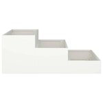 vidaXL Cache-pot de jardin Blanc 90 x 90 x 35 cm Acier
